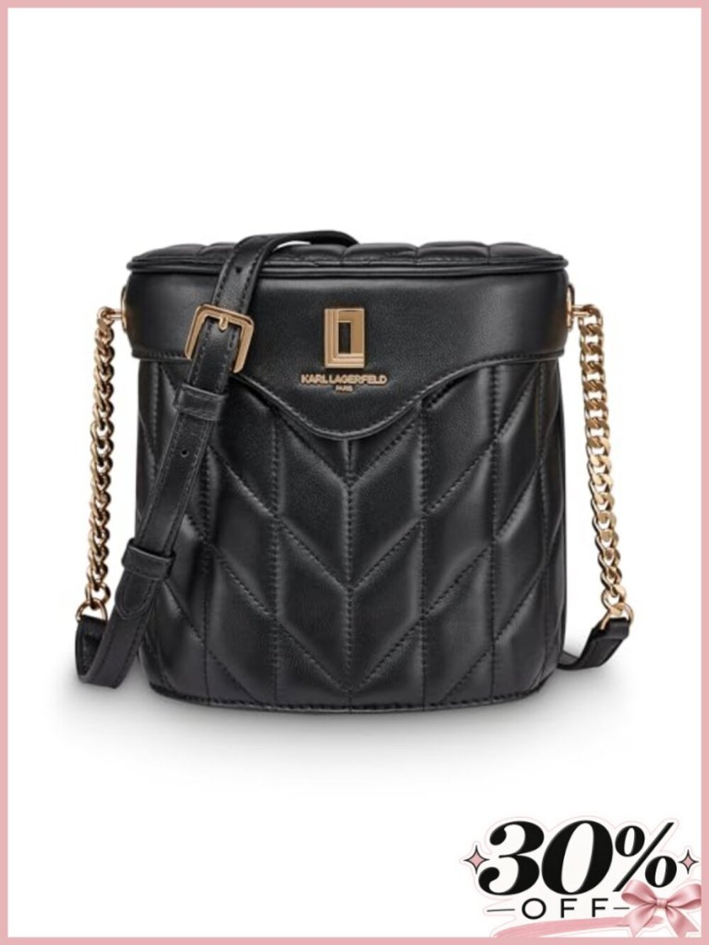 Chain Strap Leather Crossbody Bag with Adjustable Strap